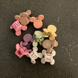 10 Tiny Mickey Hair Clips Various colors
